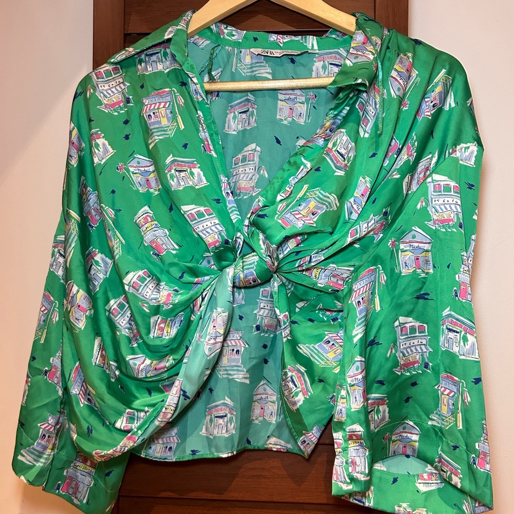 Green Zara Top 💚